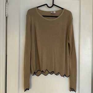 Brown long-sleeve top